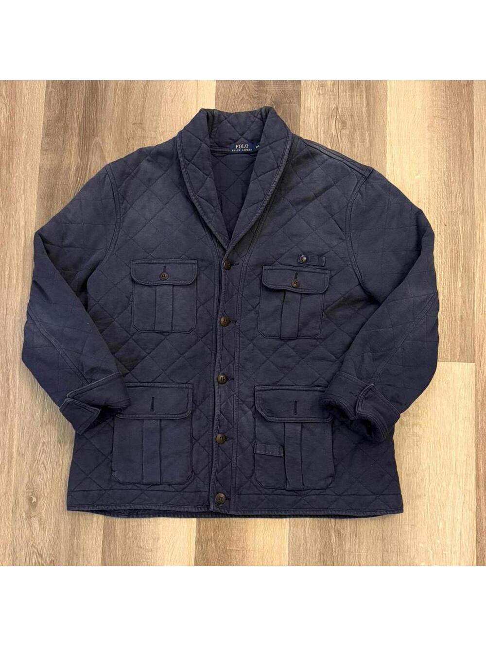 Polo Ralph Lauren navy quilted jacket Size XXL #preppy #outerwear indigo